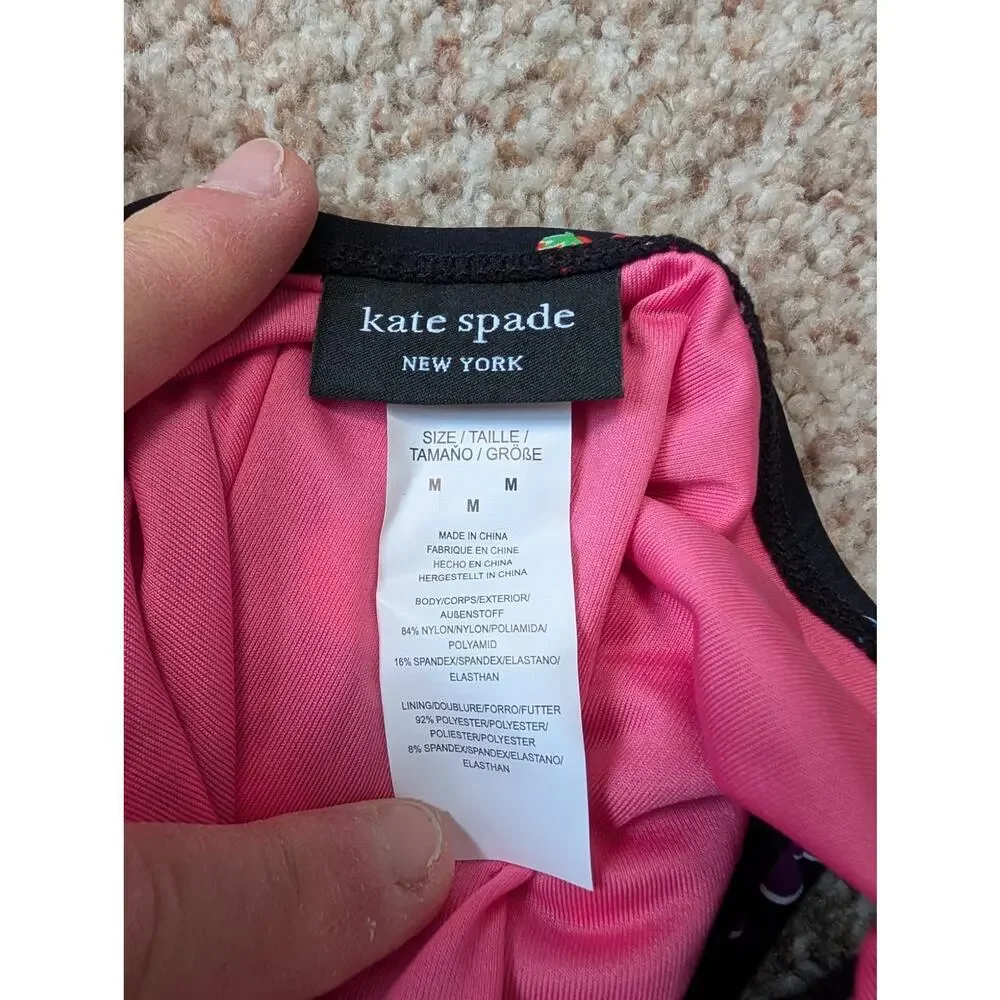 Kate Spade New York Women Bandeau 2 Piece Fruit Print Bikini Swimsuit, M NWT